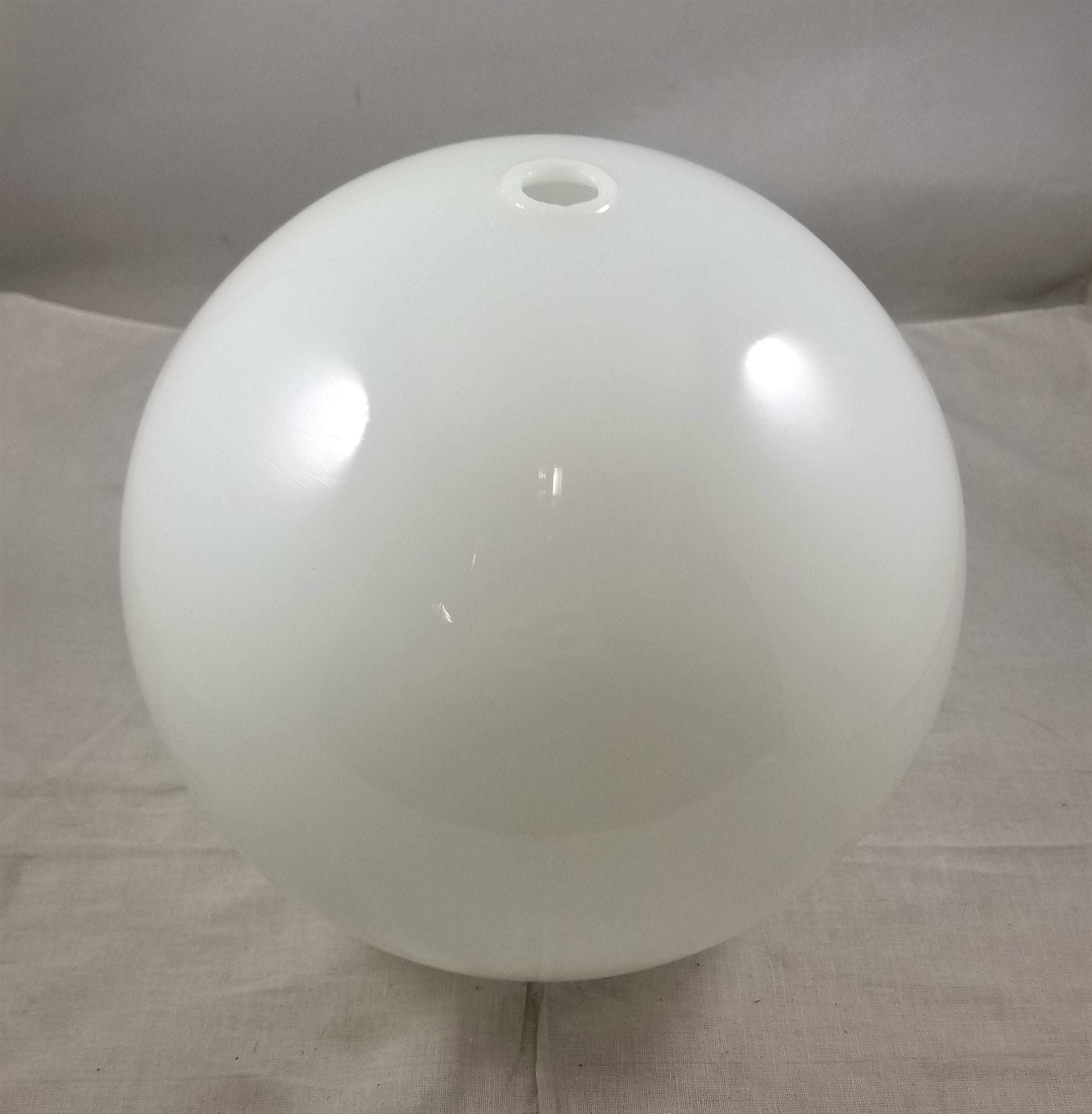 8" High Gloss Opal Glass Globe w/ 4" size fitter