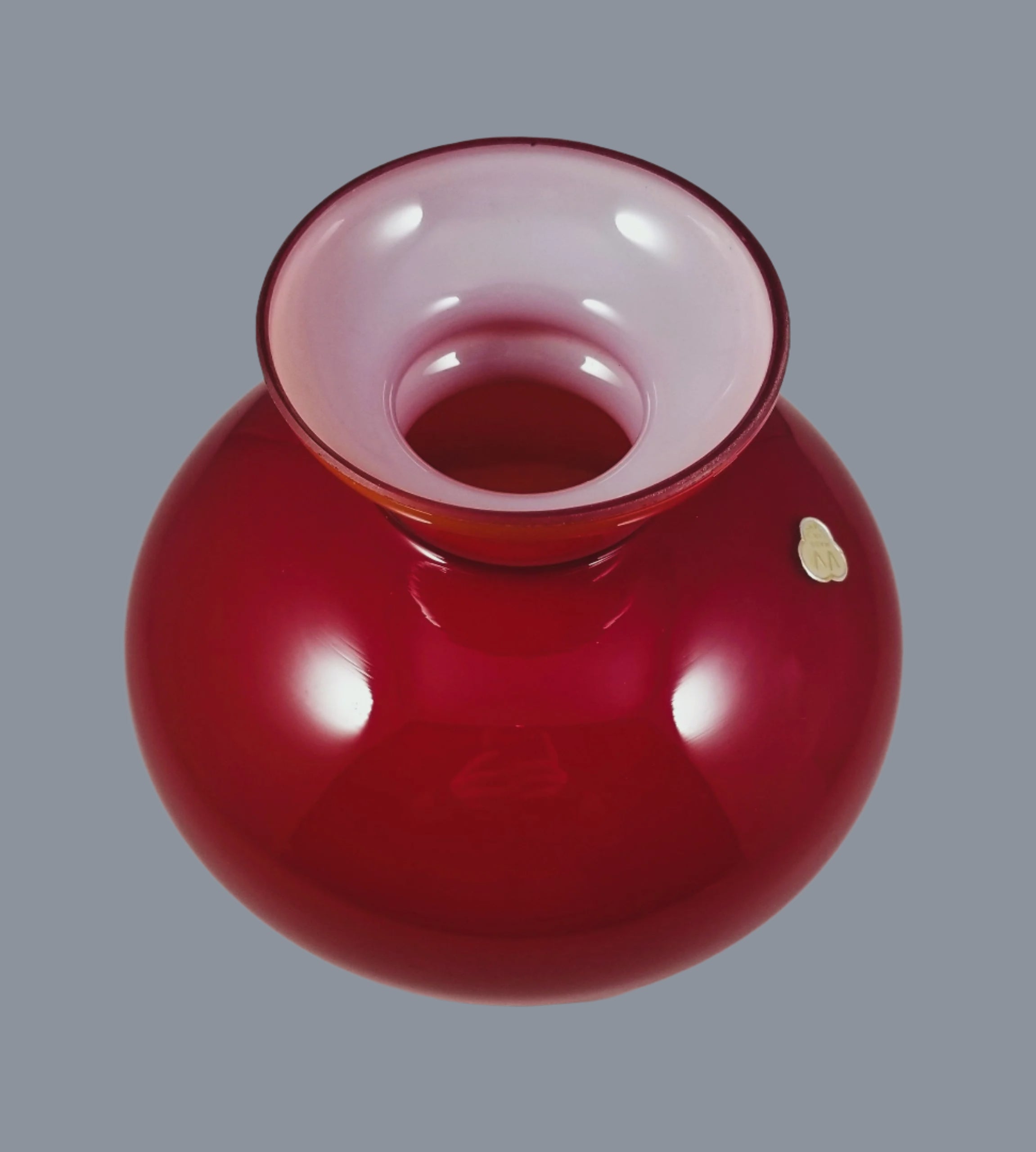 Red Cased Glass Student Shade - 7" Fitter