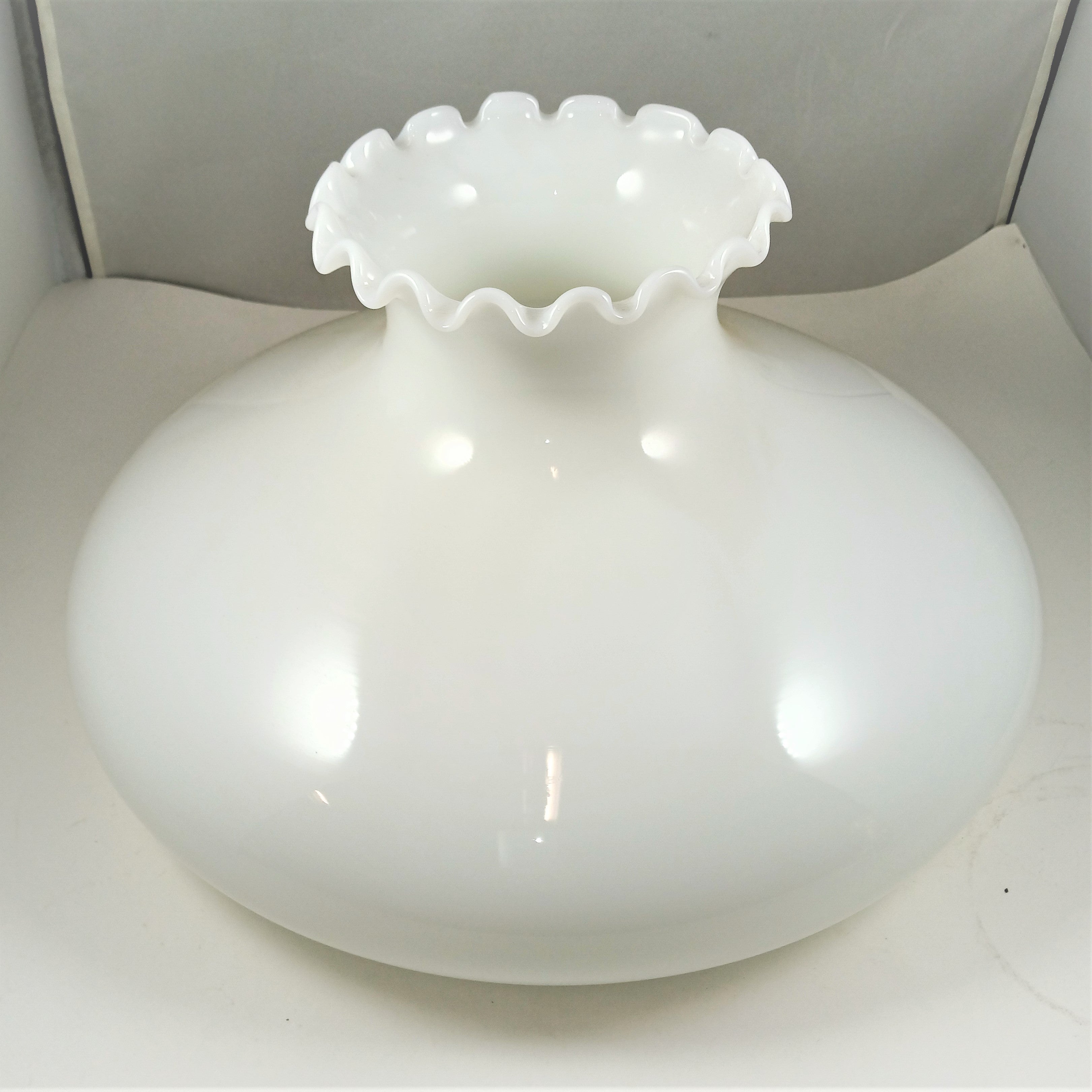 Opal Tam-O-Shanter Student Shade with a 12" Fitter and Crimp Top Edge