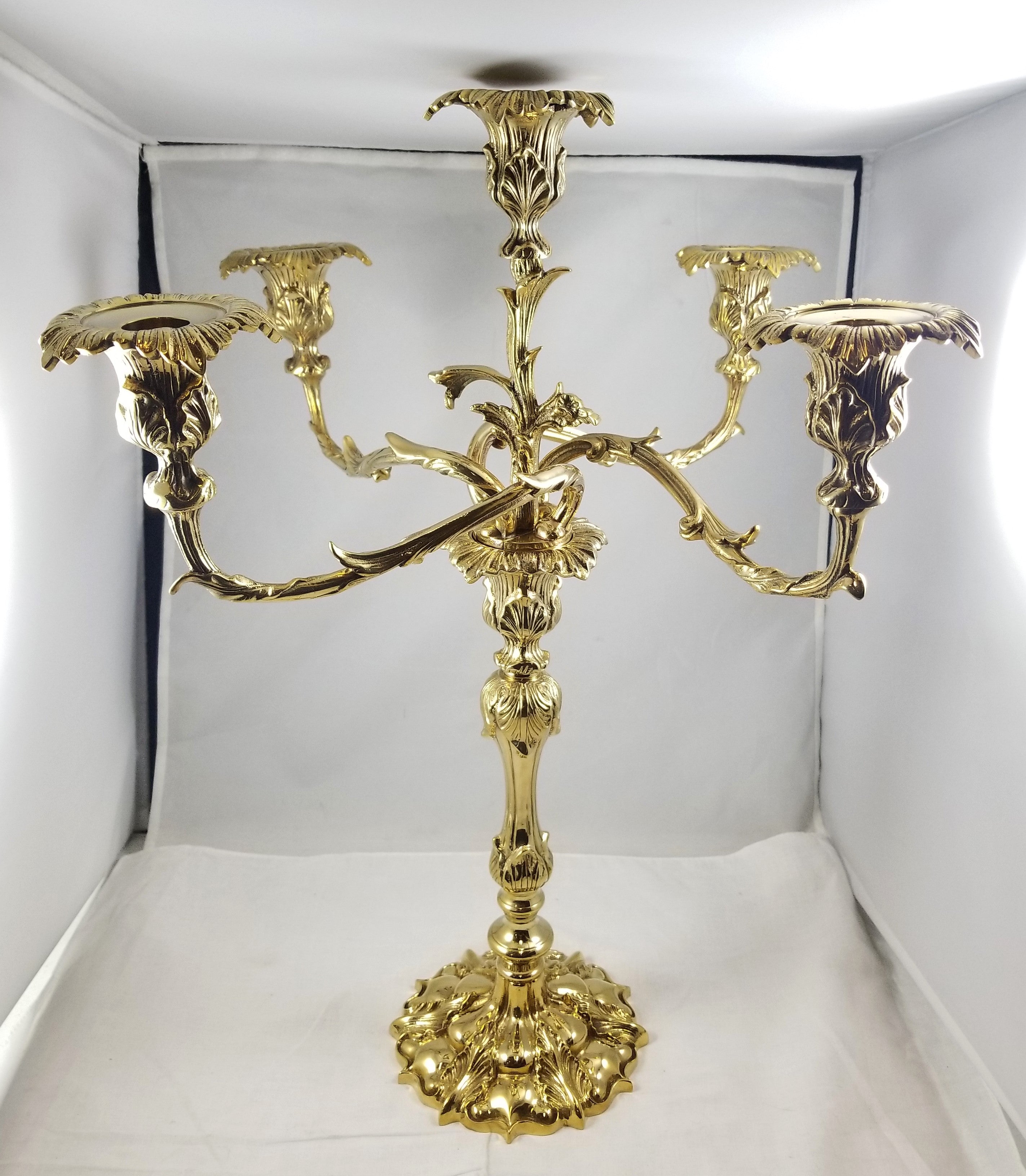 Decorative Candlestick - Solid Brass